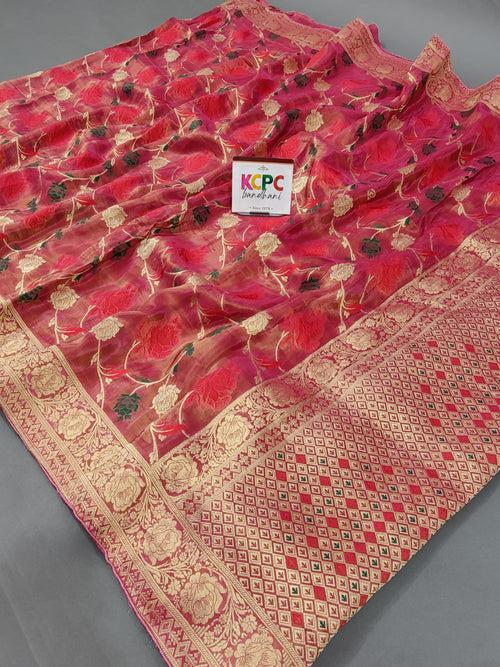 New Launch Designer Jaipuri Munga Silk Meenakari Banarasi Weaving luxury Saree with blouse