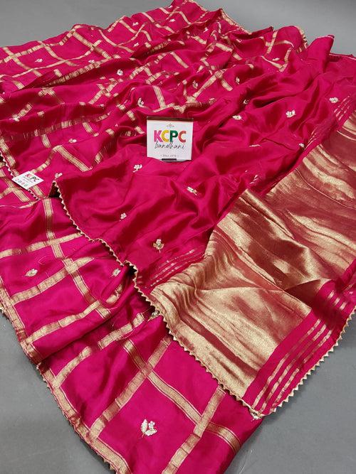 Latest Arrival Designer Gaji Silk Gotapatti Handwork Saree with blouse