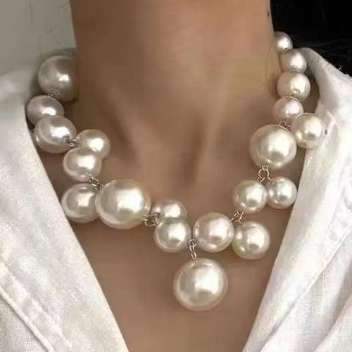 Bohemian Vintage Style Mixed Sizes Pearls Necklace For Women