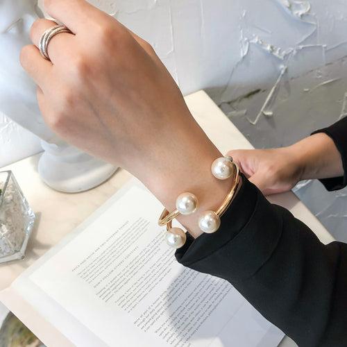 Gold Plated Double-layer Pearl Bracelet