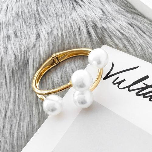Gold Plated Double-layer Pearl Bracelet