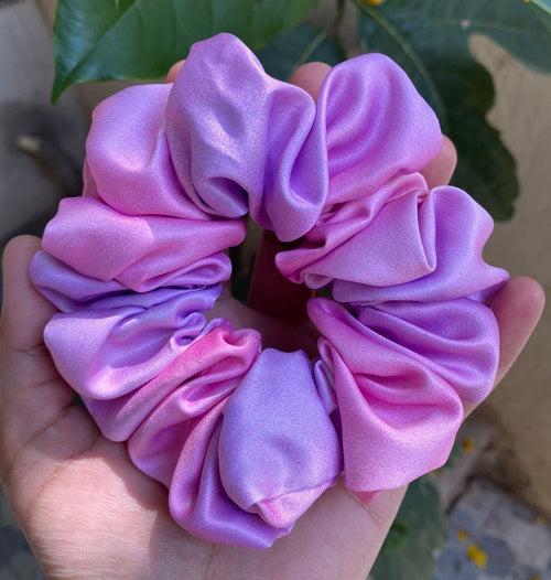 Premium Quality Unique Satin Scrunchie Regular Fluffy Size - Soft & Silky Hair Accessory