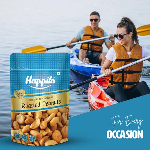 Happilo Premium Roasted Peanuts, Rich in Protein, Fiber, and Essential Nutrients, Wholesome Snack, Rich Flavor