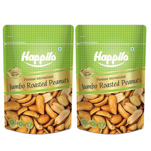 Happilo Premium Jumbo Sand Roasted Peanuts, Rich in Protein, Fiber, and Essential Nutrients, Wholesome Snack, Rich Flavor