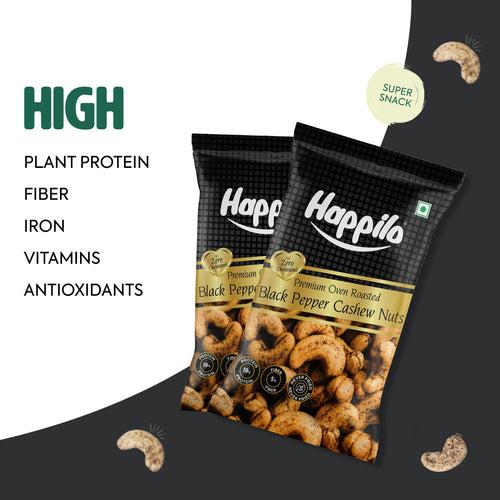 Happilo Smart Snack Black Pepper Cashews 18g