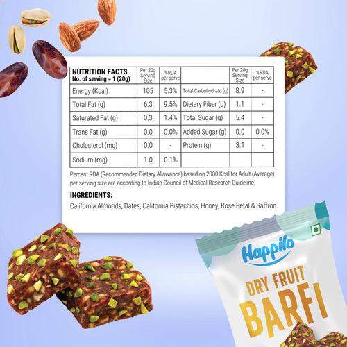 Happilo Premium International Dates Dry Fruit BarFi 20g