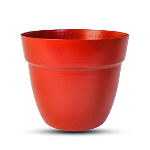 Indoor Metal decor Vase/Planter- Red Set of 2