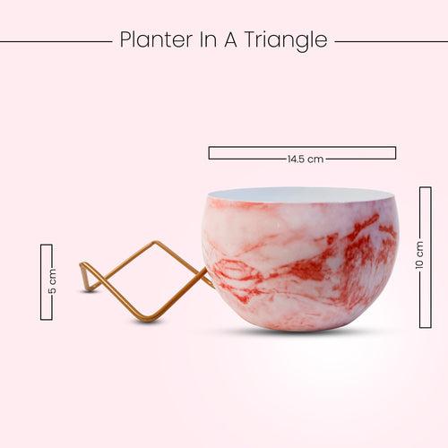 Indoor Metal decor Vase/Planter- Pink