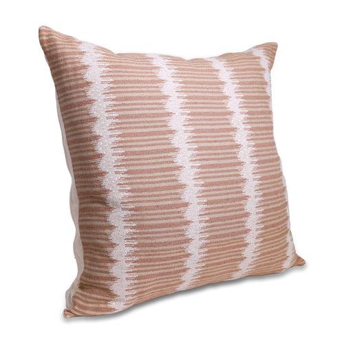 Beige Lurex Cushion Cover (20x20 inch) Pack of 2 I Beige