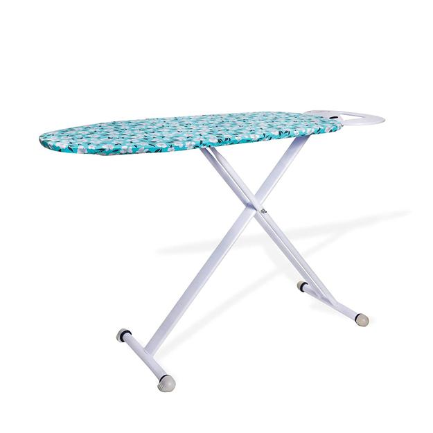 Salzburg Ironing Board | 3-Leg Small Elliptical Ironing Board with Silicone Iron Rest I Green