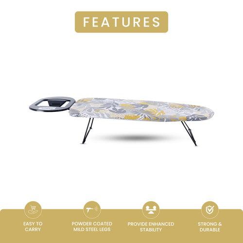 Zurich Tabletop Ironing Board |  Tabletop Ironing Board with Silicone Iron Rest I Multicolor