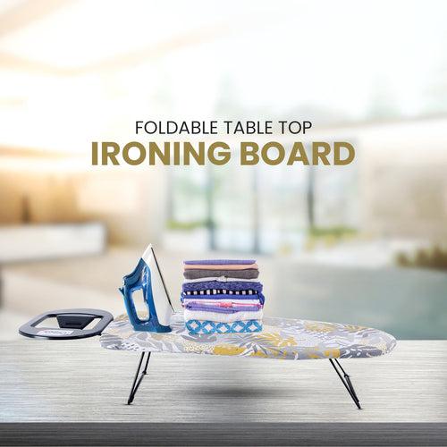 Zurich Tabletop Ironing Board |  Tabletop Ironing Board with Silicone Iron Rest I Multicolor