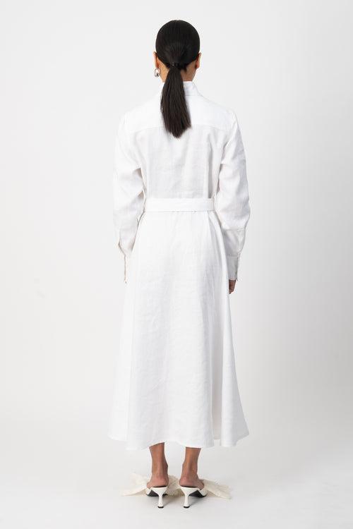 heather handcrafted linen shirt dress