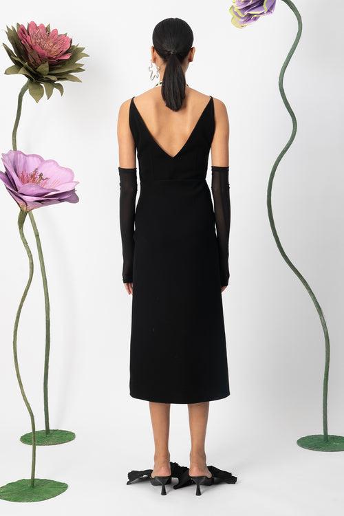 night gardenia crafted midi dress