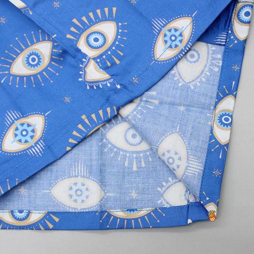 Eye Printed Blue Sleepwear