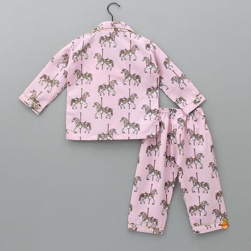 Royal Horse Printed Sleepwear Set