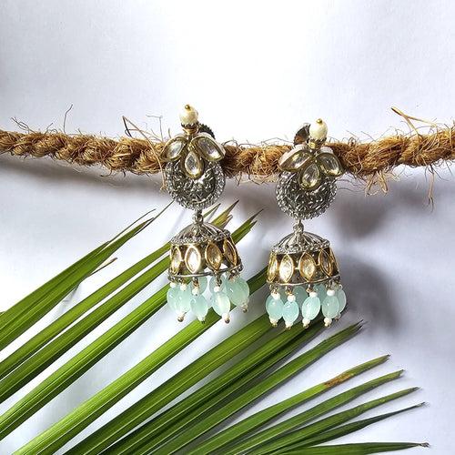 Small Jhumka Earring With Kundan