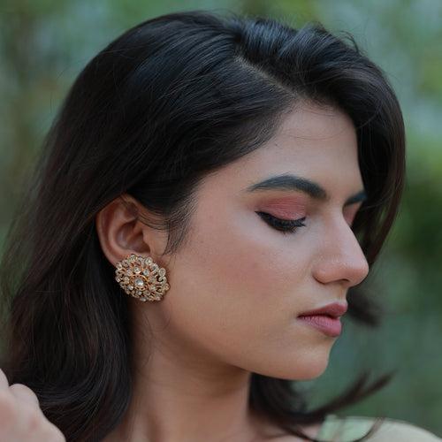 Floral Shape Indian Stud Earring