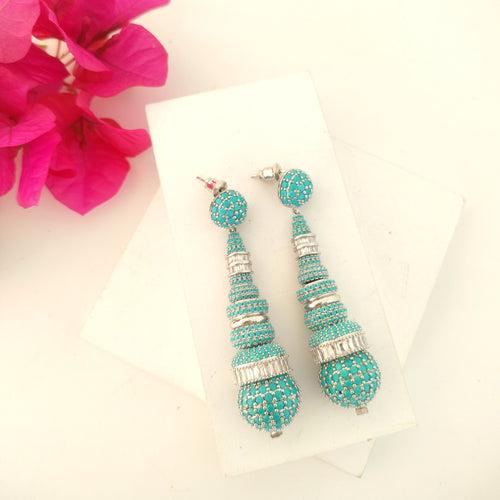 Blue Stone Dangle and Drop Earring