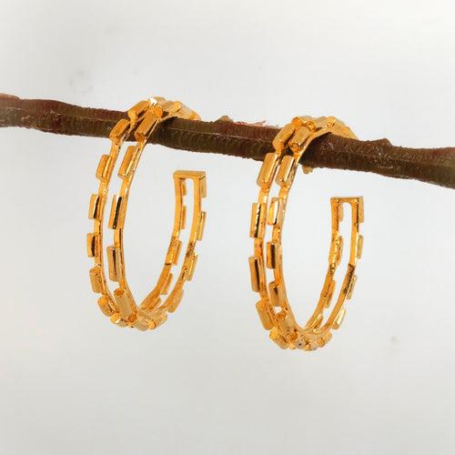 Brass Metal Hoop Earring