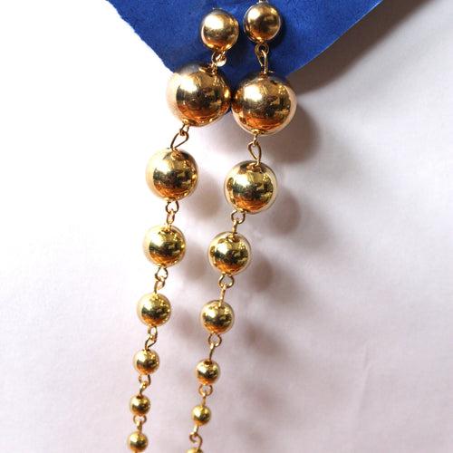 Gossy Balls Long Dangle Drop Earring