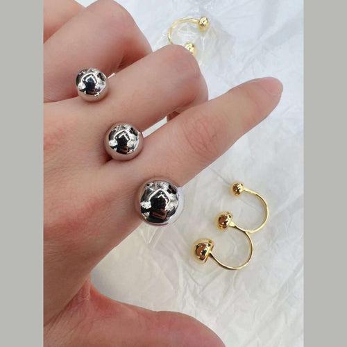 Triple Ball Free Size Ring