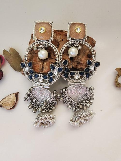 Pan Shape Earring With Jhumka