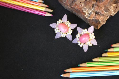 Stone Studded Flower Earring