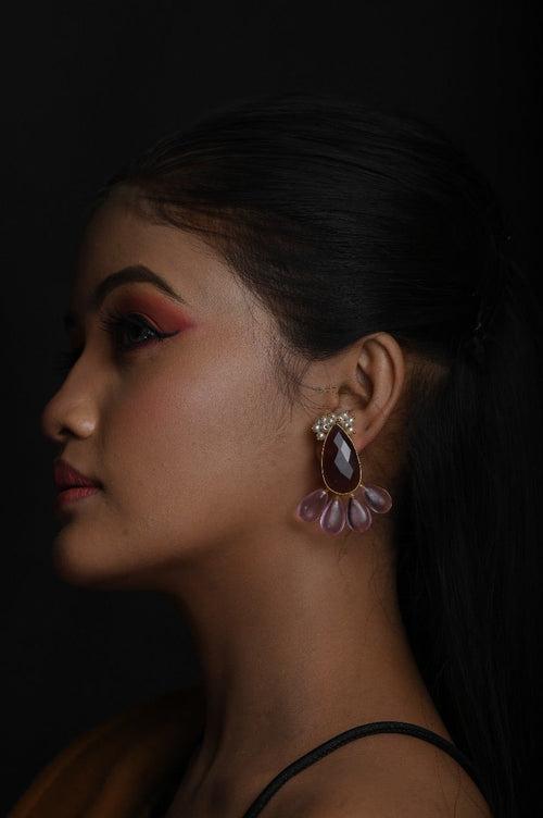 Purplish Brown Earring