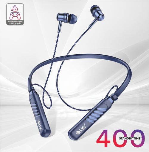 U&i Battle Series 40 Hours Battery Backup Bluetooth Neckband with IPX4, Intelligent Noise Reduction and Dual Modes