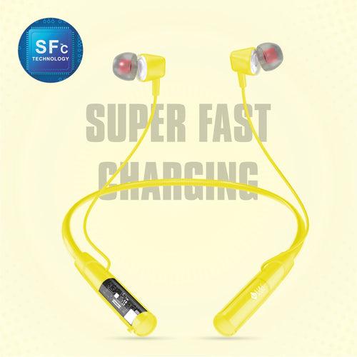 U&i Trans 2.0 40 Hours Battery Backup Bluetooth Neckband with SFc Technology and Transparent Silicon Belt