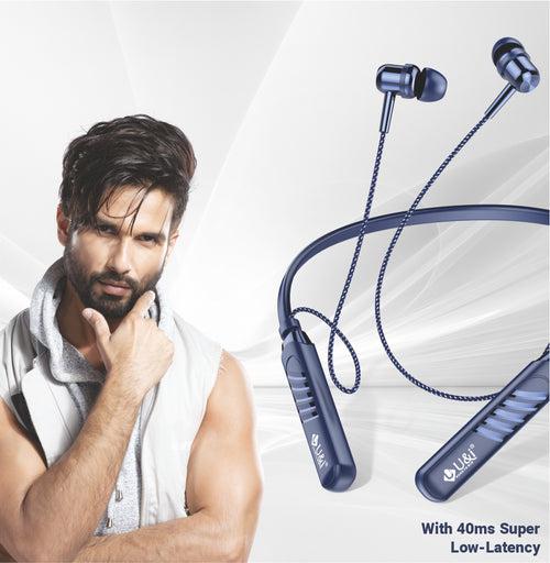 U&i Battle Series 40 Hours Battery Backup Bluetooth Neckband with IPX4, Intelligent Noise Reduction and Dual Modes