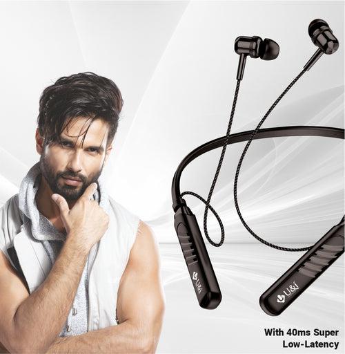 U&i Battle Series 40 Hours Battery Backup Bluetooth Neckband with IPX4, Intelligent Noise Reduction and Dual Modes