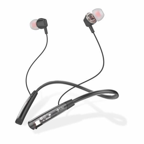 U&i Trans 2.0 40 Hours Battery Backup Bluetooth Neckband with SFc Technology and Transparent Silicon Belt