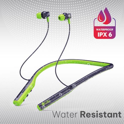 U&i Royal 50 Hours Battery Backup Bluetooth Neckband with IPX6 Water Resistance and Silicon Belt