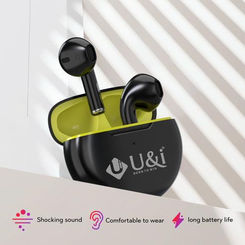 U&i Mood Series 22 Hours Battery Backup True Wireless Stereo with Mic