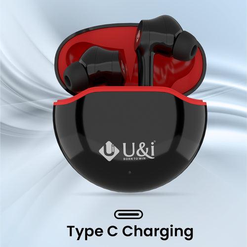 U&i Done Series 30 Hours Battery Backup True Wireless Stereo and Mic Bluetooth Headset (True Wireless)