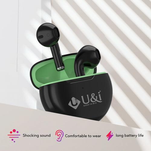 U&i Mood Series 22 Hours Battery Backup True Wireless Stereo with Mic