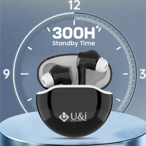 U&i Done Series 30 Hours Battery Backup True Wireless Stereo and Mic Bluetooth Headset (True Wireless)