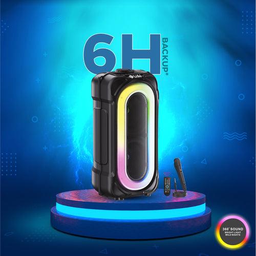 U&i Boom Box Series 40W Bluetooth Speaker with 6Hrs Battery Backup and RGB Lights