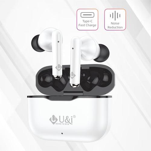 U&i Jump Series 20 Hours Battery Backup True Wireless Earbuds with Noise Reduction