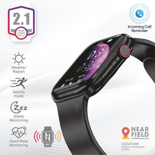 U&i Infinity Series Smart Watch 2.1" Display with Bluetooth Calling and IP65 Water Resistance