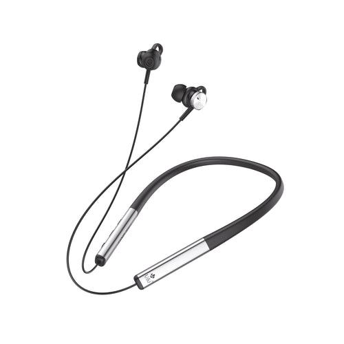 U&i Silver 25 Hours Battery Backup Bluetooth Neckband with ENC and IPX5 Water Resistant Wireless Headset