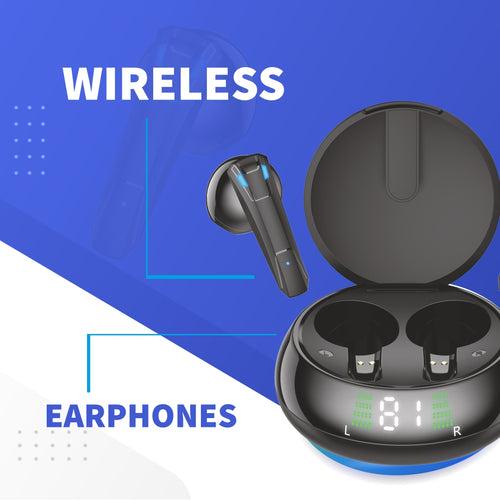 U&i Slice 25 Hours Music Time True Wireless Earbuds with Digital Display and Upgrade Noise Cancellation