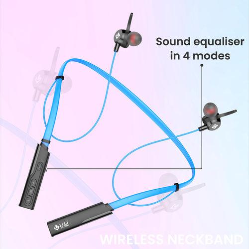 U&i Melody 48 Hrs Battery Backup Bluetooth Neckband with Sound Equalizer, Quick Charge and Media Control