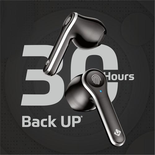 U&i Total 30 Hours Battery Backup True Wireless Earbuds with Touch Sensor, Effective Noise Cancellation and Free Silicon Case