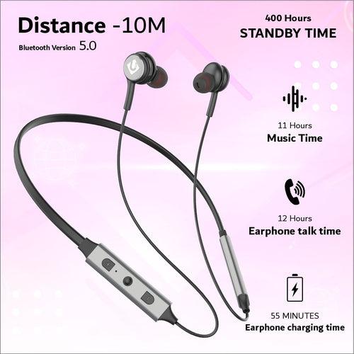 U&i Like 12 Hours Battery Backup Bluetooth Neckband with Rock & Roll Bass and Metal Body & Housing Wireless Headset