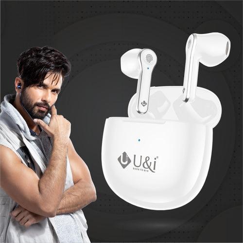 U&i Total 30 Hours Battery Backup True Wireless Earbuds with Touch Sensor, Effective Noise Cancellation and Free Silicon Case