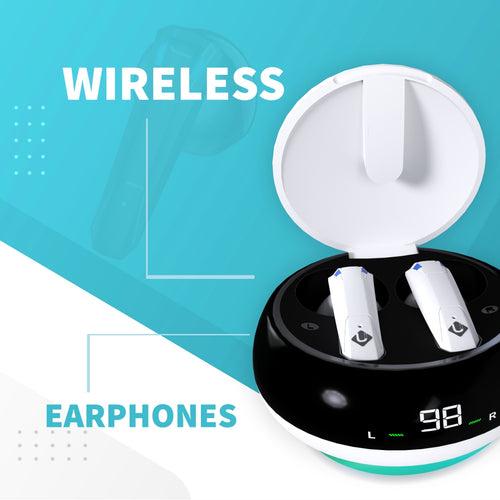 U&i Slice 25 Hours Music Time True Wireless Earbuds with Digital Display and Upgrade Noise Cancellation