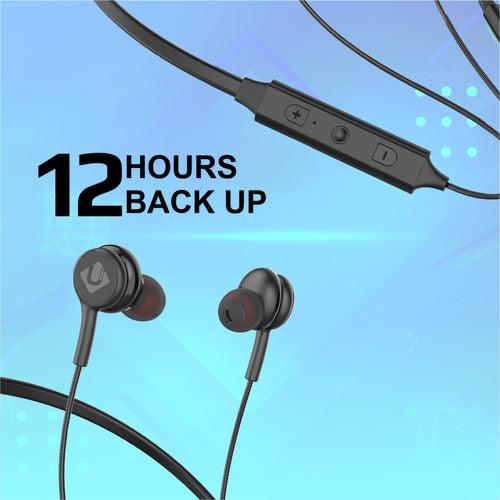 U&i Like 12 Hours Battery Backup Bluetooth Neckband with Rock & Roll Bass and Metal Body & Housing Wireless Headset